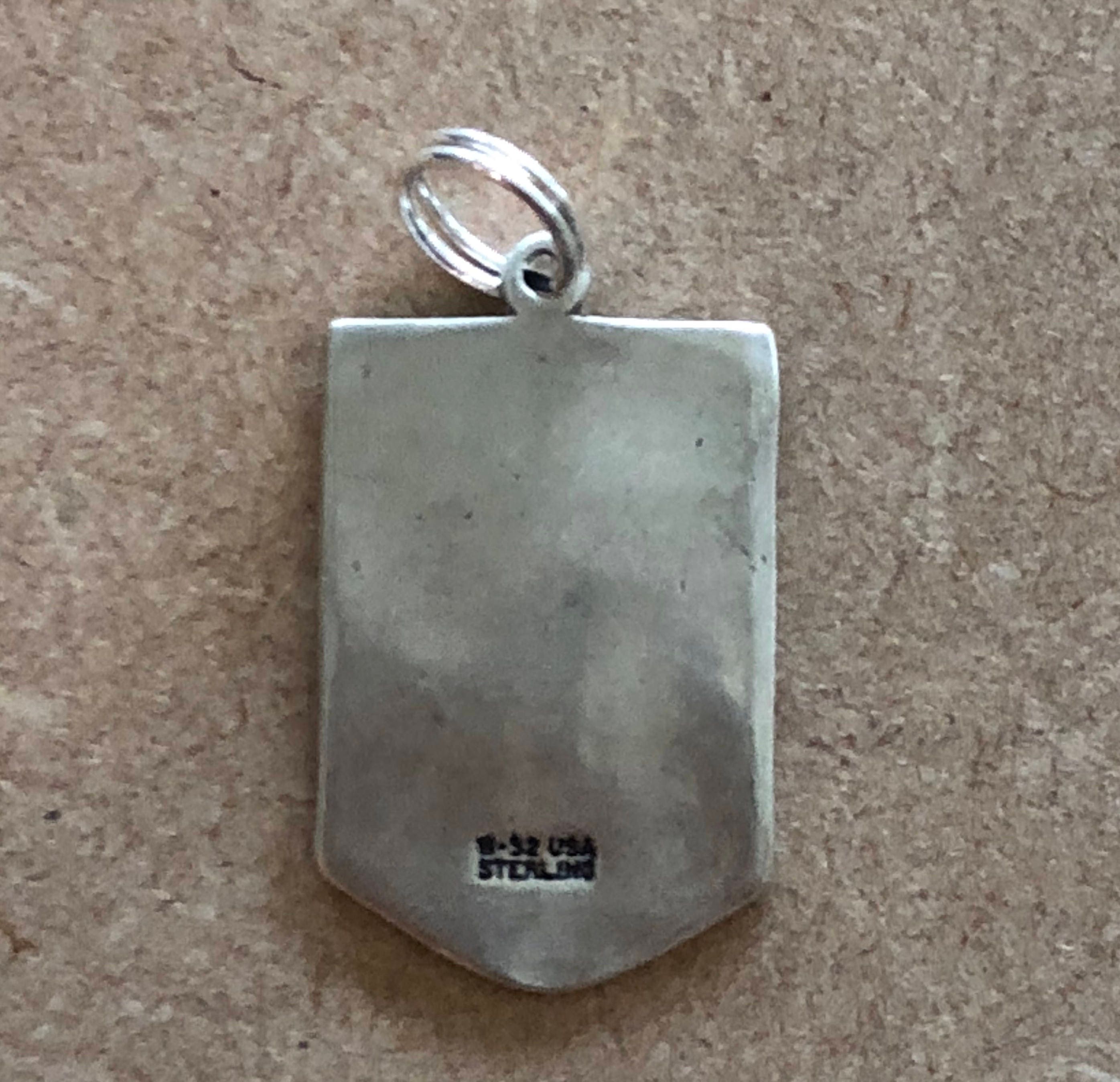 POW Prisoner of War Military Crest Charm Silver