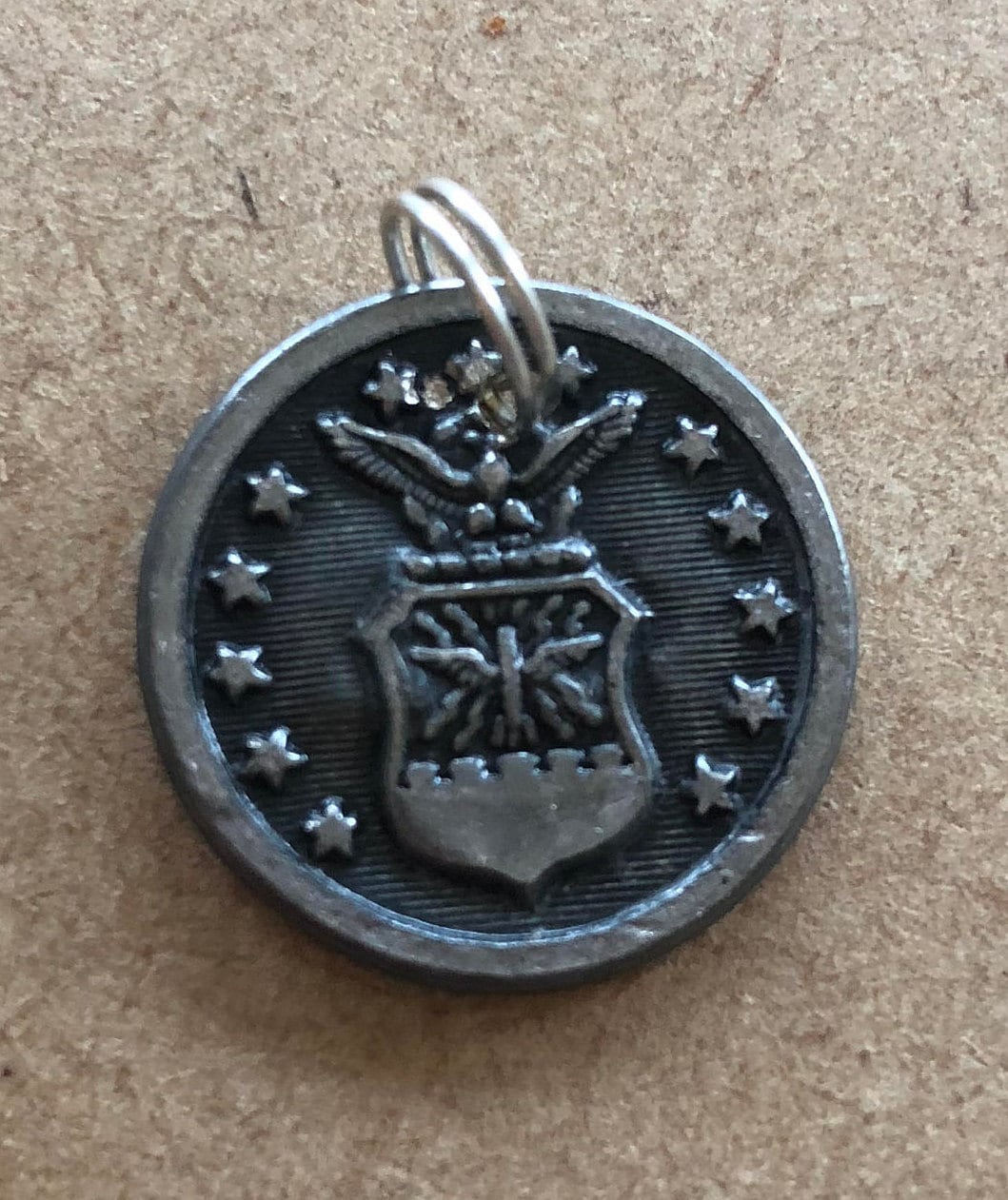 Air Force Crest Button Charm