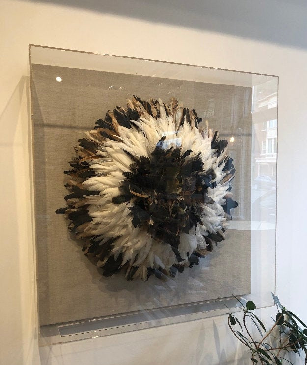 Custom Acrylic Shadow Box Frame with Canvas - Clear Box Made in USA