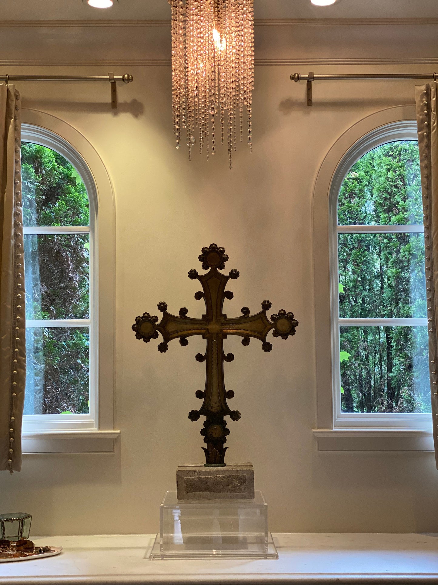 Acrylic Pedestal Clear Lucite Box Stand  Sculpture Column 7x12x14