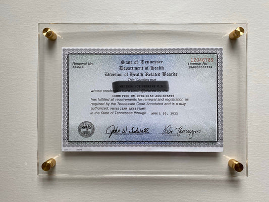 Acrylic Floating Frame: Diploma, Photo, or Degree - Wall Mounted
