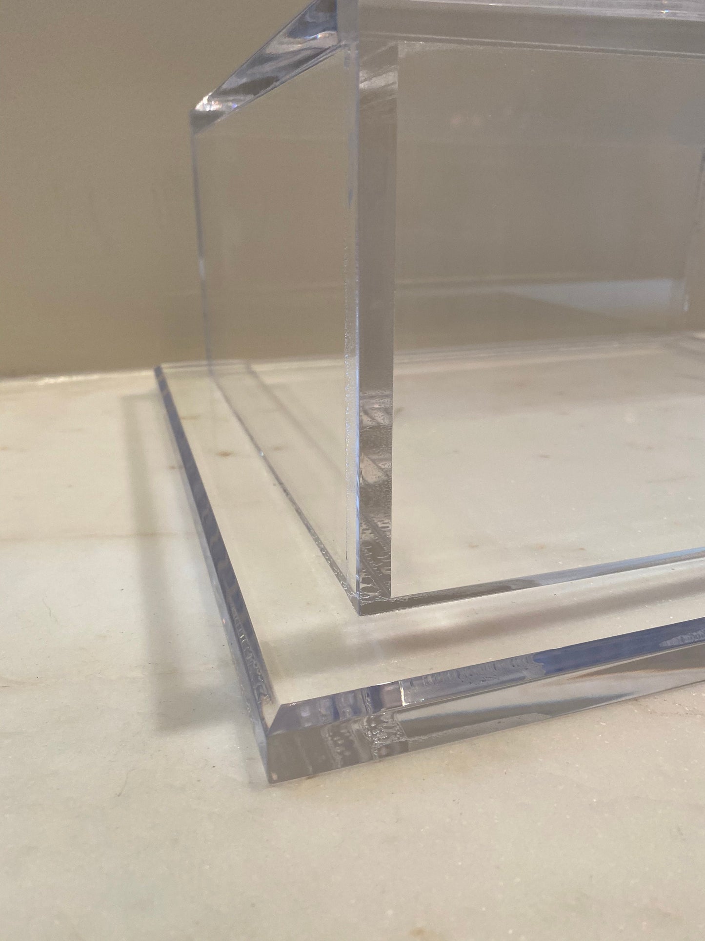 Acrylic Pedestal Clear Lucite Box Stand  Sculpture Column 7x12x14