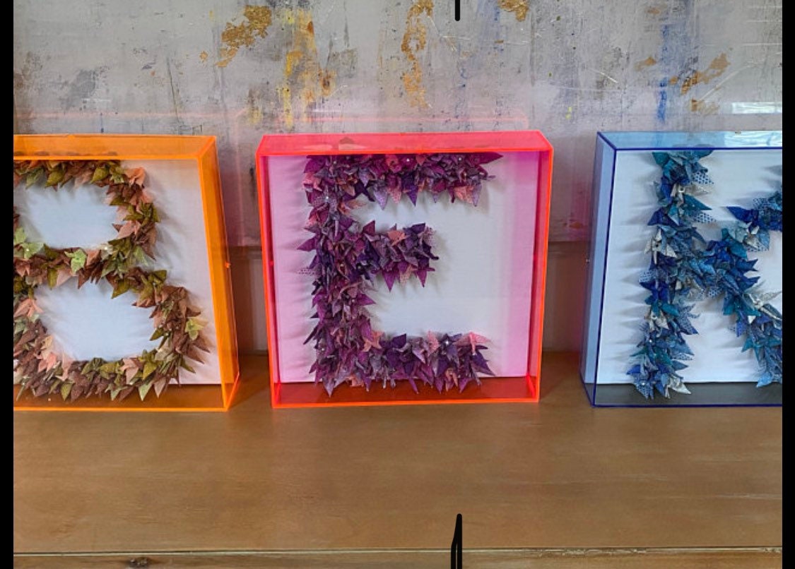 Neon Acrylic Shadow Box Frame: Custom Sizes, Canvas Backing