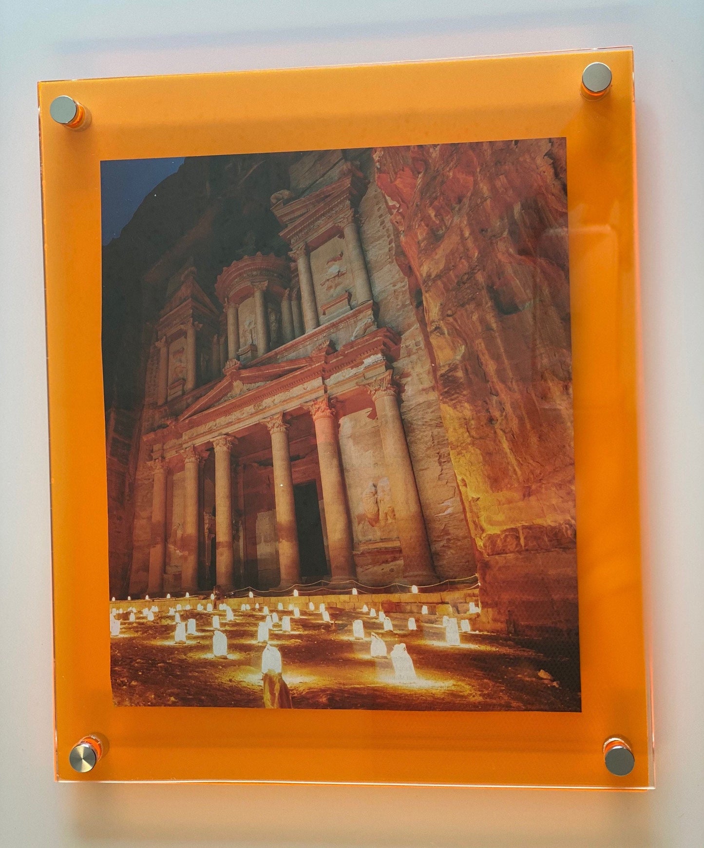 Neon Acrylic Floating Frame: Custom Photo Art, Diploma, Poster