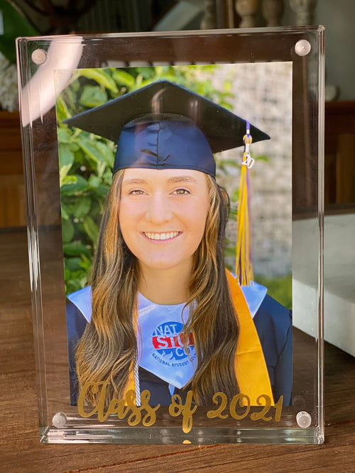 Acrylic Frame Magnetic Clear Graduation School Class 2026 Custom