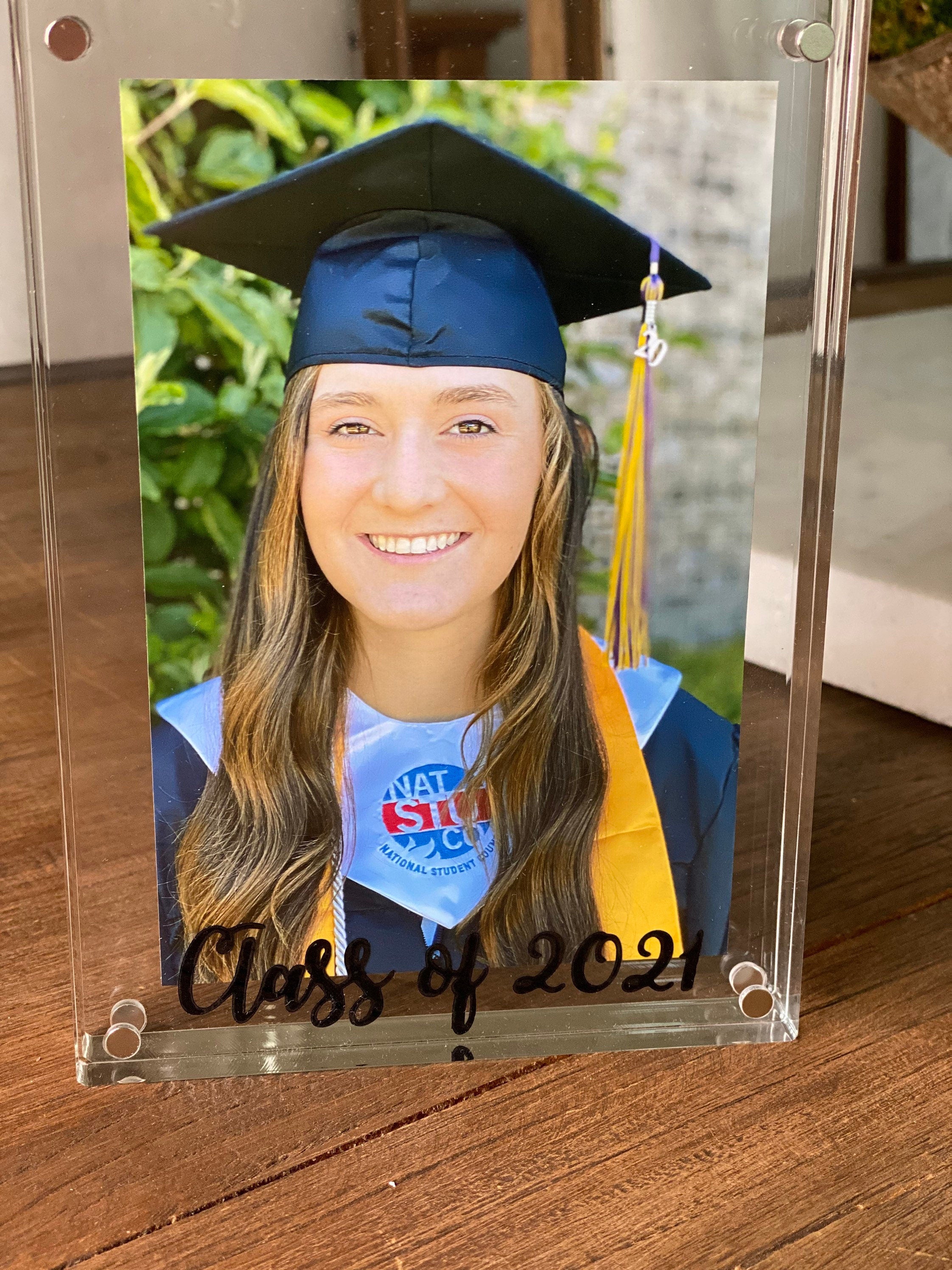 Acrylic Frame Magnetic Clear Graduation School Class 2026 Custom