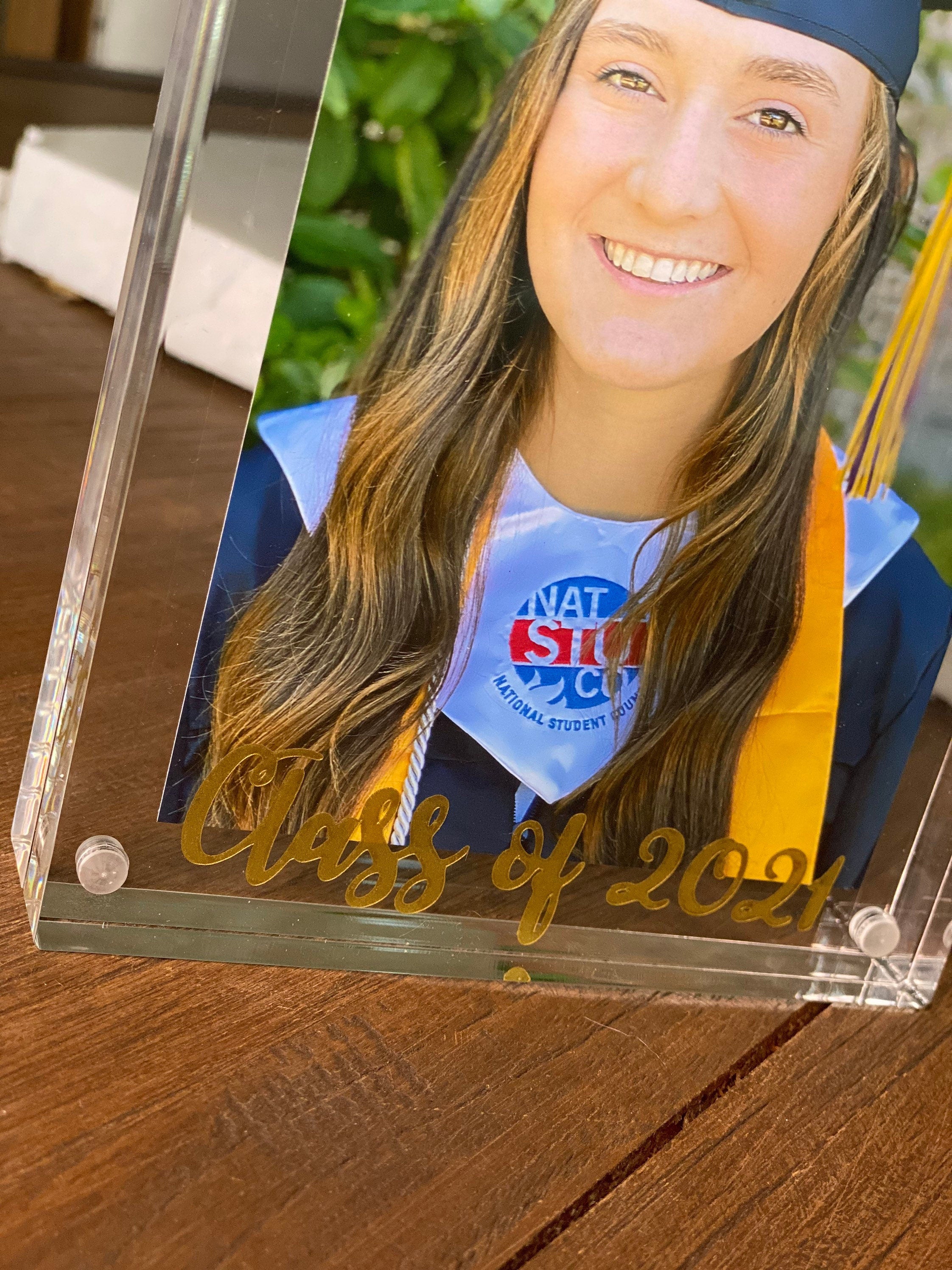 Acrylic Frame Magnetic Clear Graduation School Class 2026 Custom