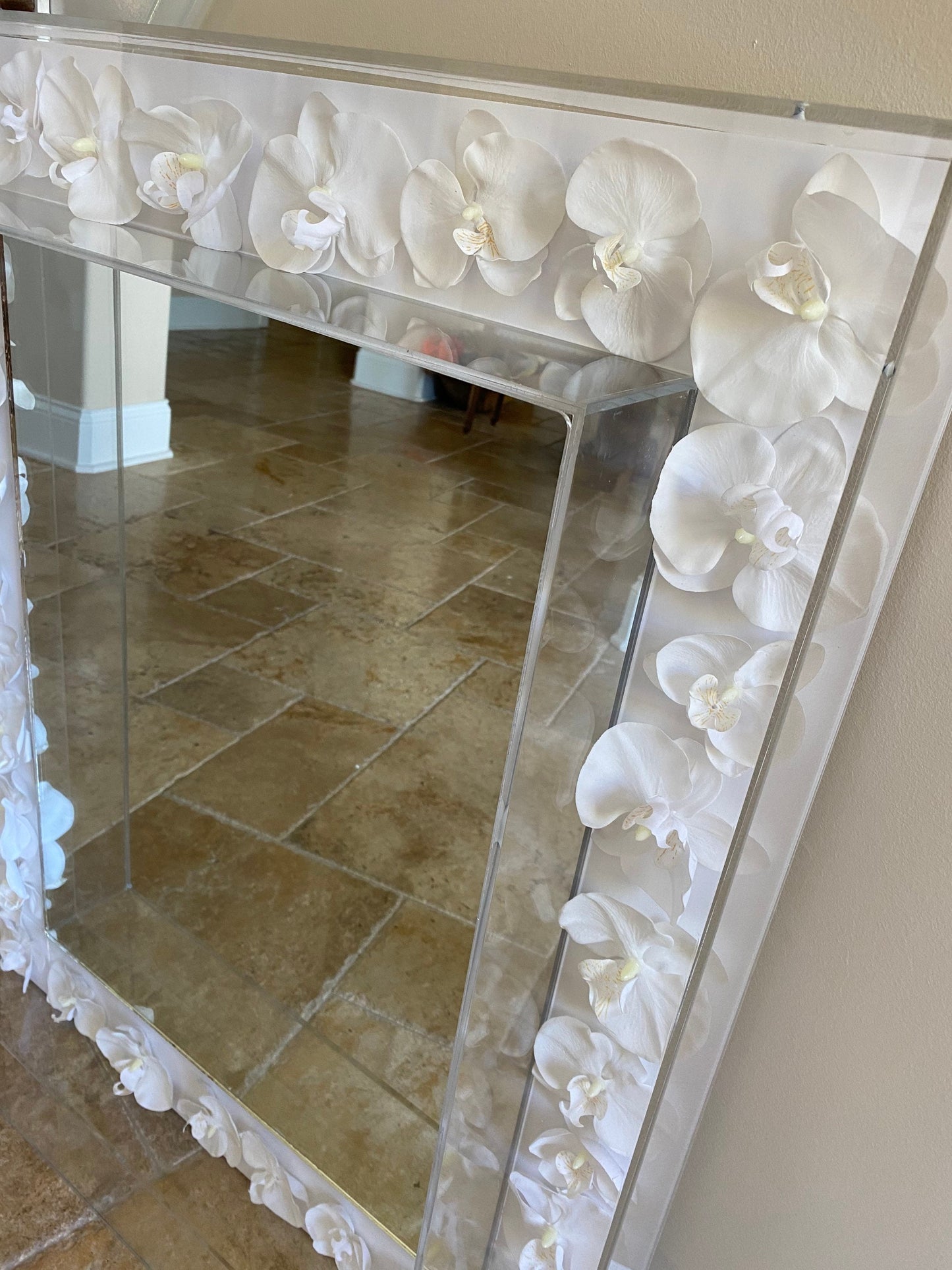 Acrylic Mirror Frame 35x45x6 With 6" channels for flowers