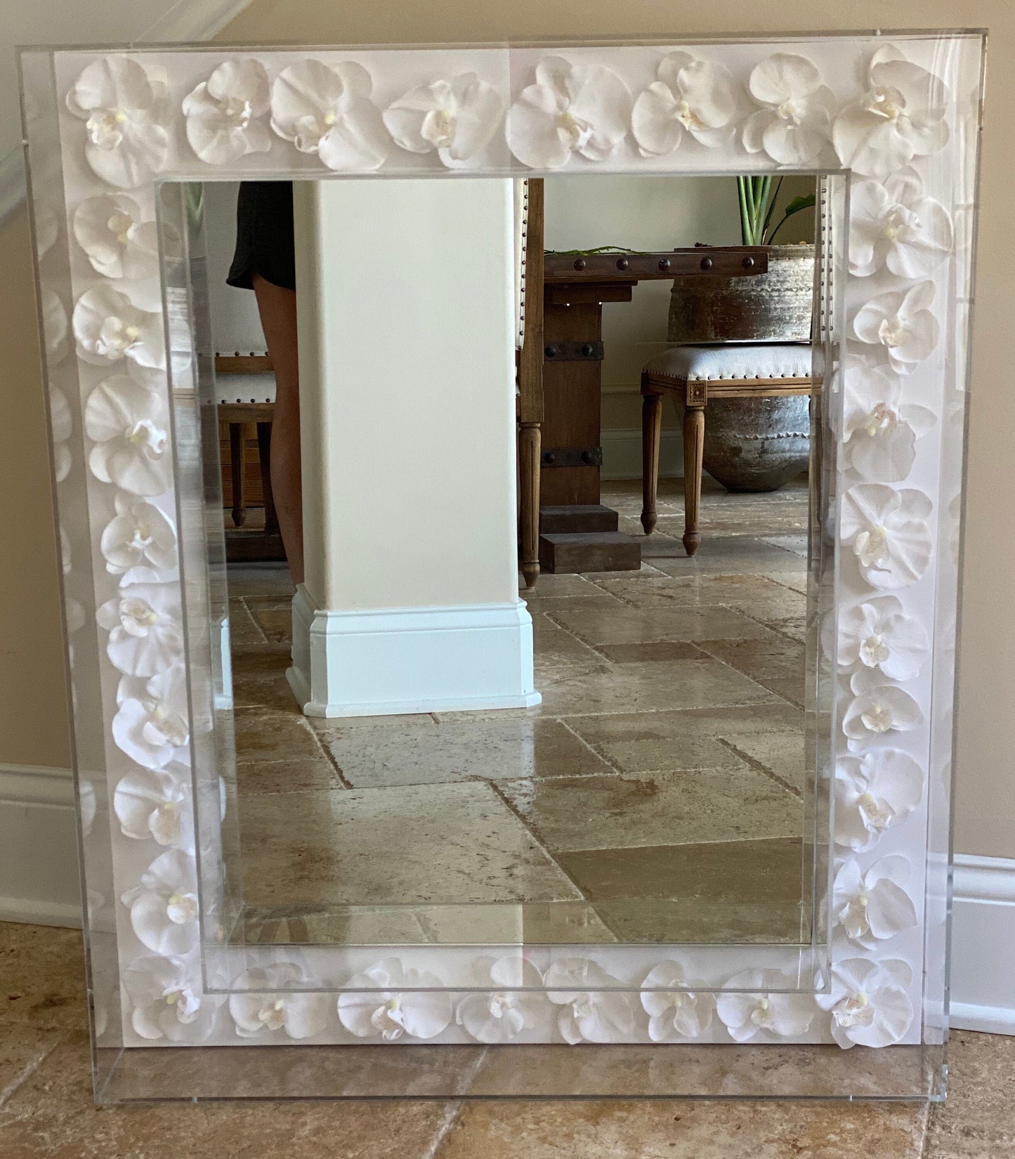 Acrylic Mirror Frame 35x45x6 With 6" channels for flowers