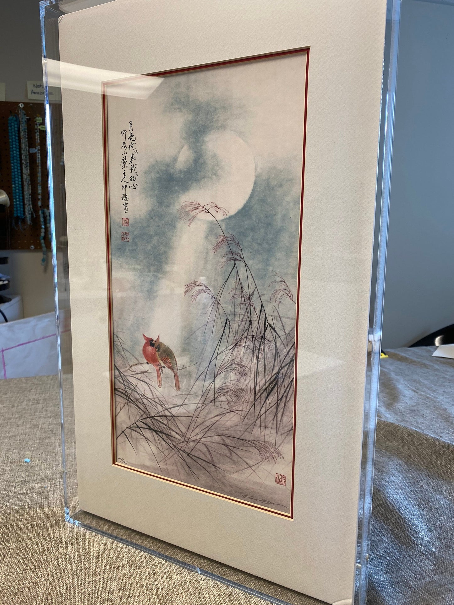 Clear Acrylic Shadow Box Frame: 24x24x1.75, White Canvas