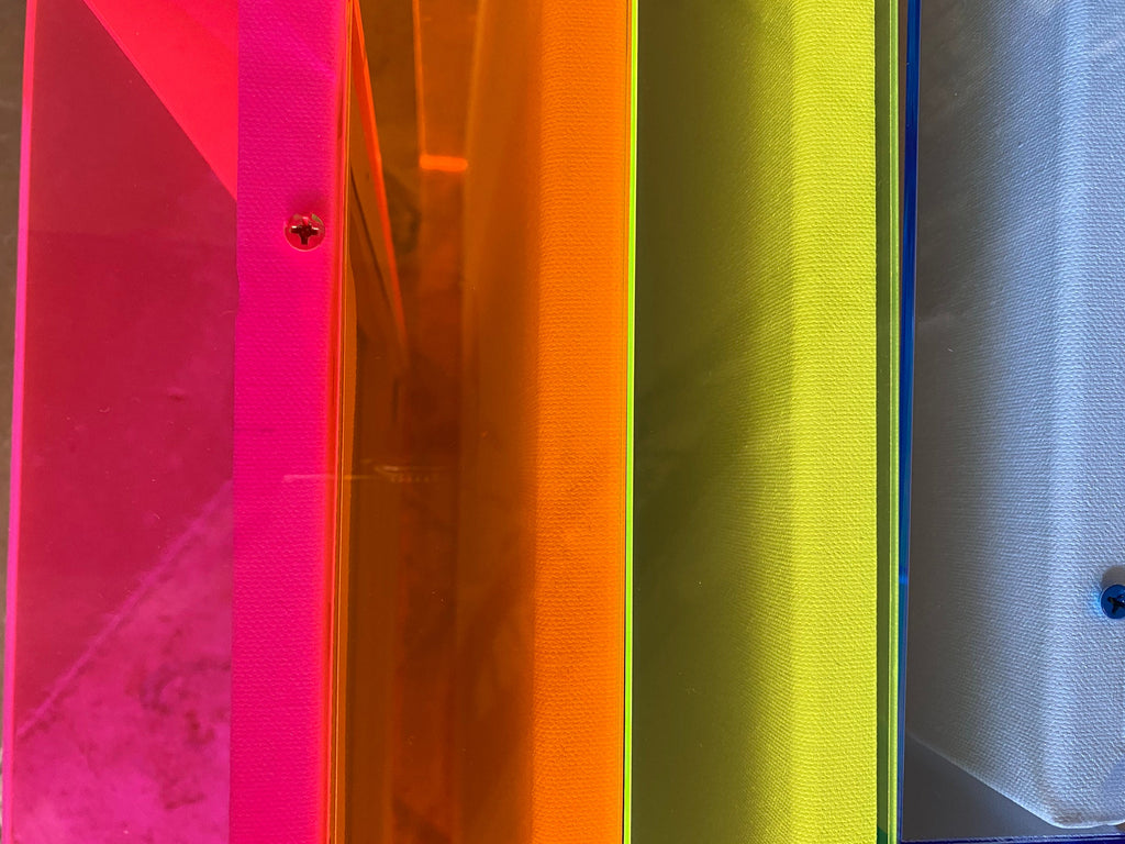 Open Front Acrylic Shadow Box Frame: Neon Colors, Custom Sizes