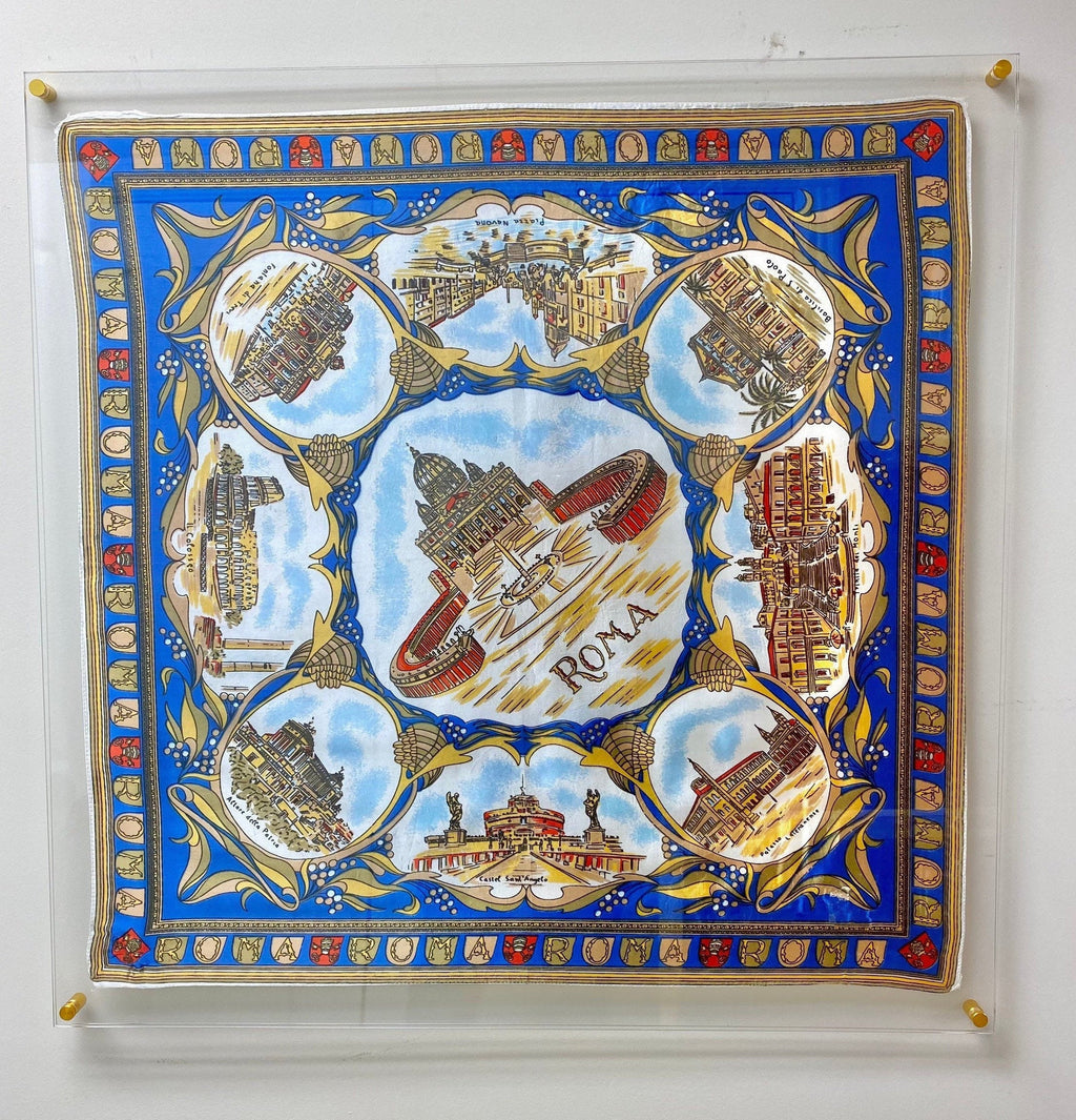Acrylic Scarf Frame: Floating Display with Silver Bolts, Custom Sizes