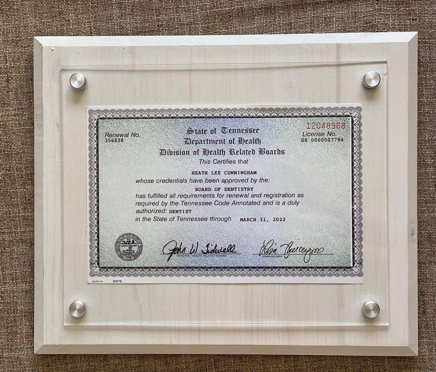 Acrylic and Wood Frame CUSTOM sizes Diploma, Certificate, Graduation, Degree, Standoffs, Art, Photo, White, Black, Brown