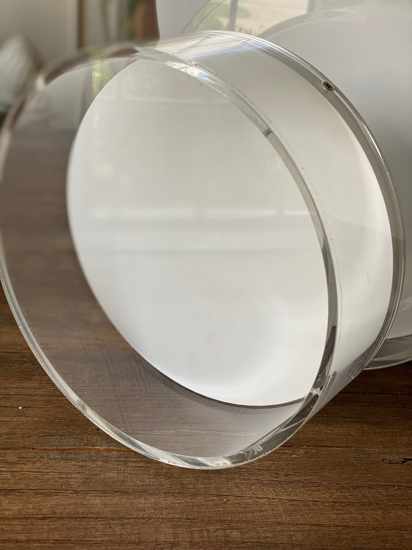 Clear Acrylic Circle Frame: Custom Sizes, Modern Plate with PVC Back