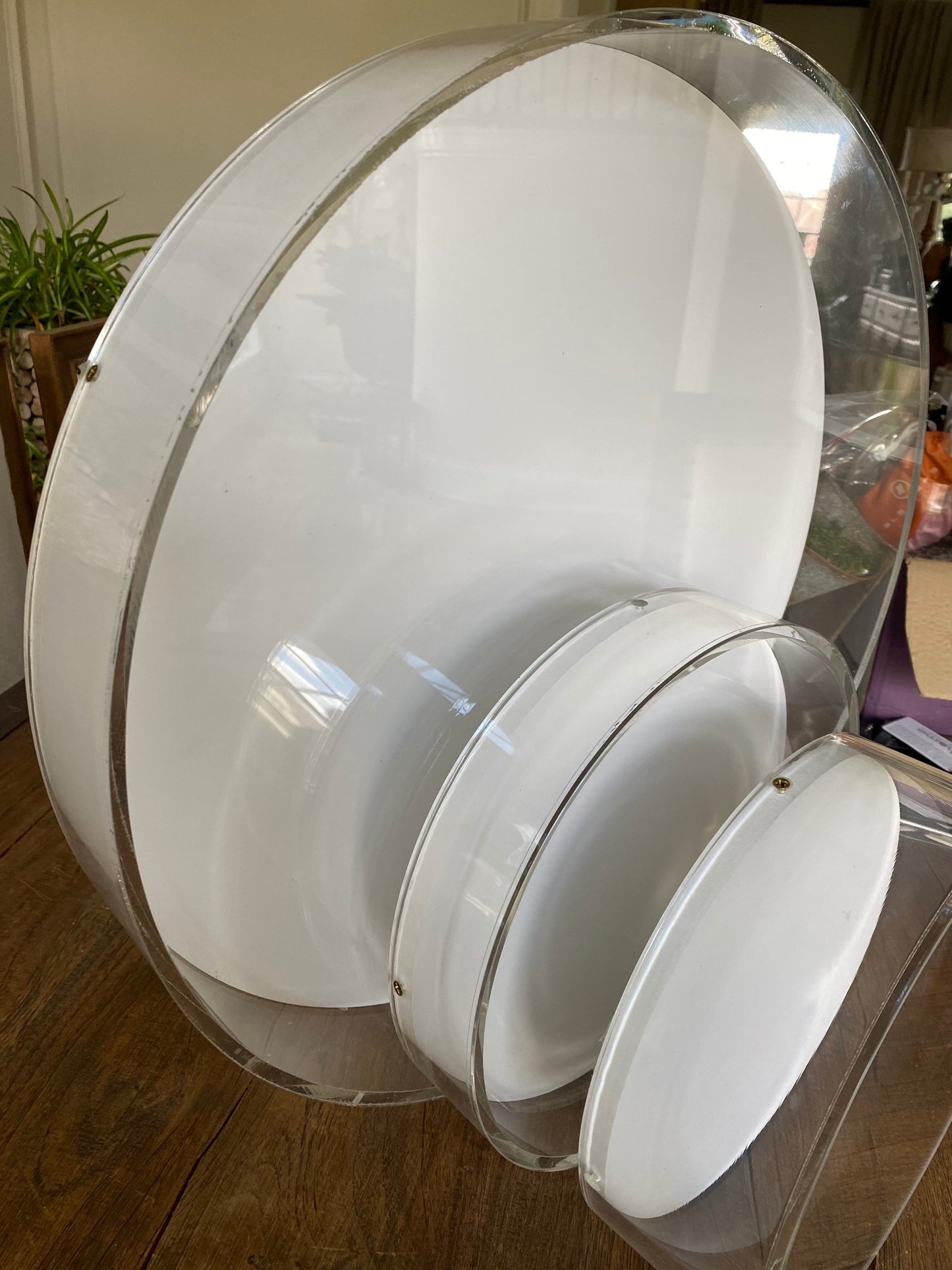 Clear Acrylic Circle Frame: Custom Sizes, Modern Plate with PVC Back