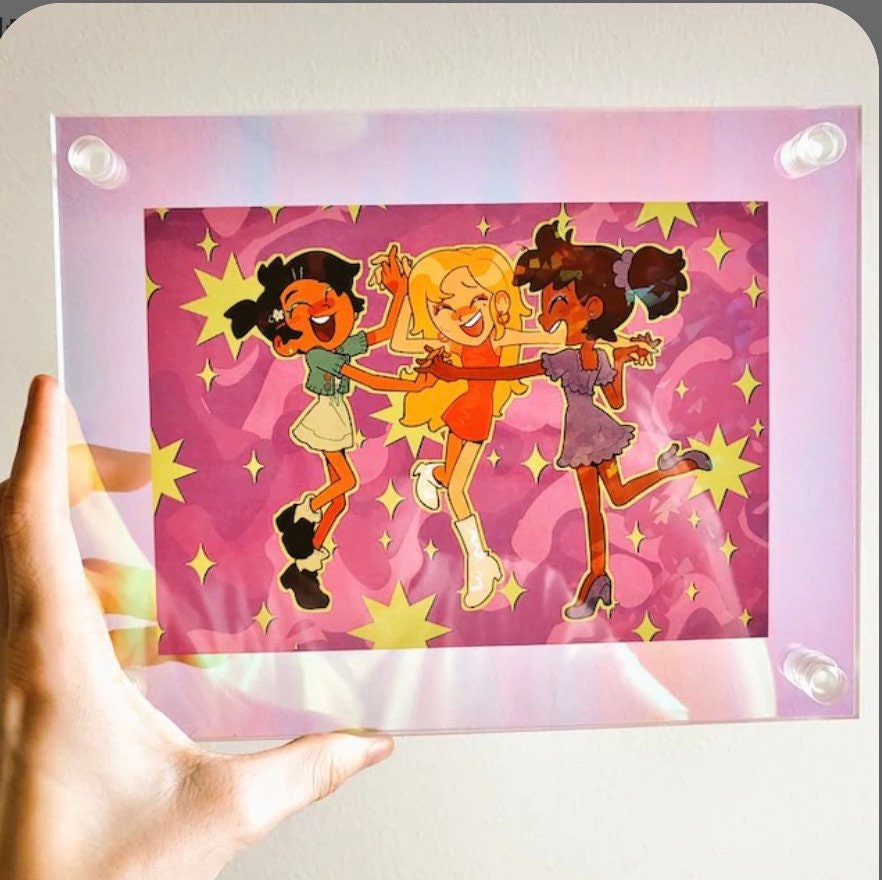 Neon Acrylic Floating Frame: Custom Photo Art, Diploma, Poster