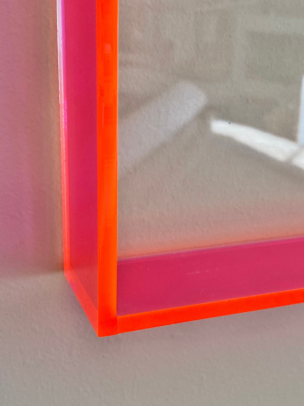 Open Front Acrylic Shadow Box Frame: Neon Colors, Custom Sizes