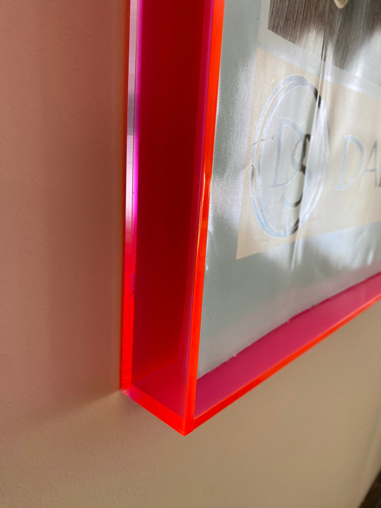 Open Front Acrylic Shadow Box Frame: Neon Colors, Custom Sizes