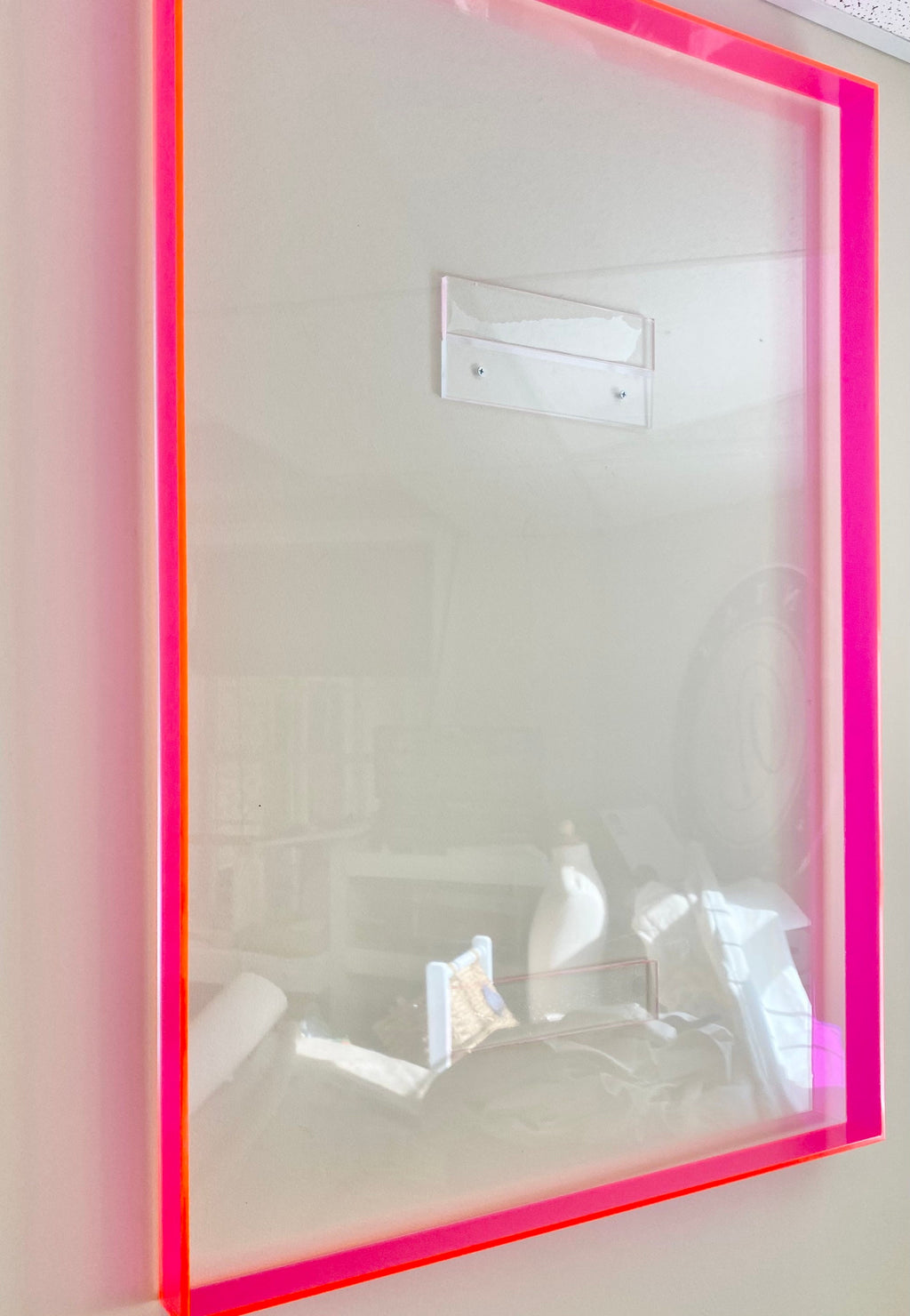 Open Front Acrylic Shadow Box Frame: Neon Colors, Custom Sizes