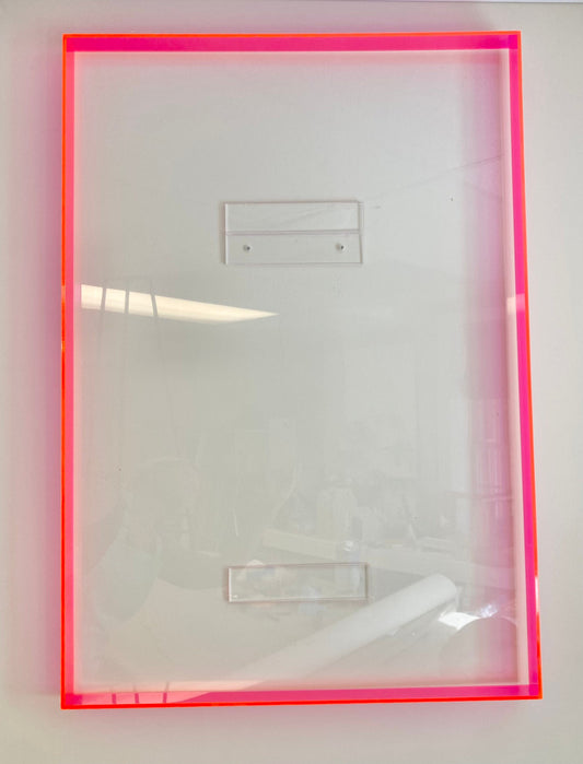 Open Front Acrylic Shadow Box Frame: Neon Colors, Custom Sizes