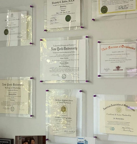 Acrylic Floating Frame: Diploma, Document, Photo - Custom Sizes