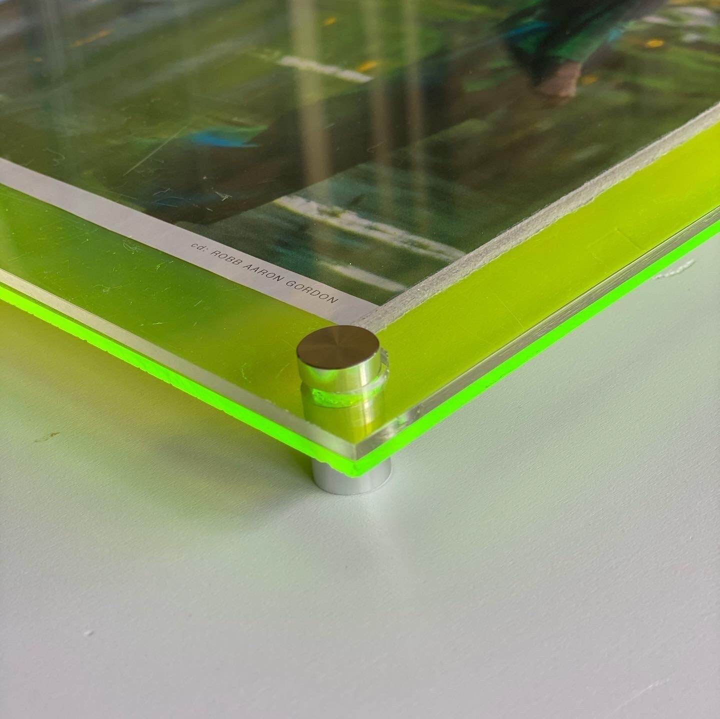 SALE Acrylic Floating Frame: Wall Hanging Mount, Bolt Color Choice