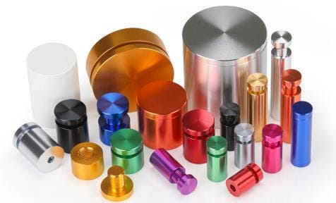 Colored Standoff Bolts: Acrylic Floating Frame Hardware Set