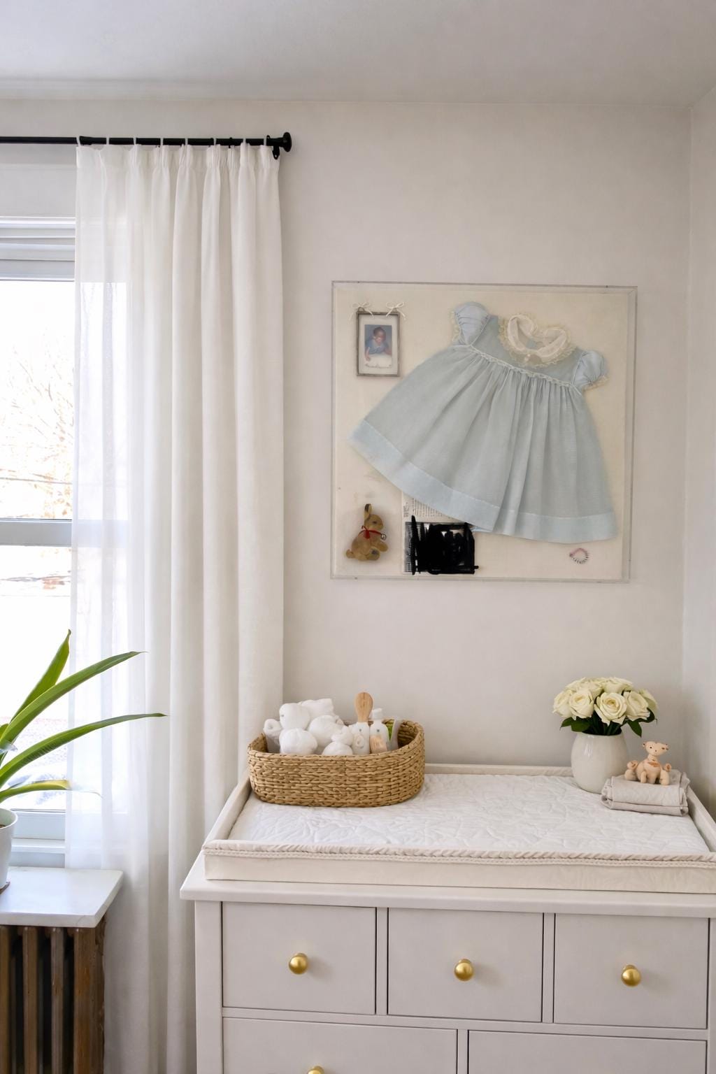 Acrylic Frame Shadow Box Baby Gown Christening Baptism Newborn Kit Comes with Canvas Custom