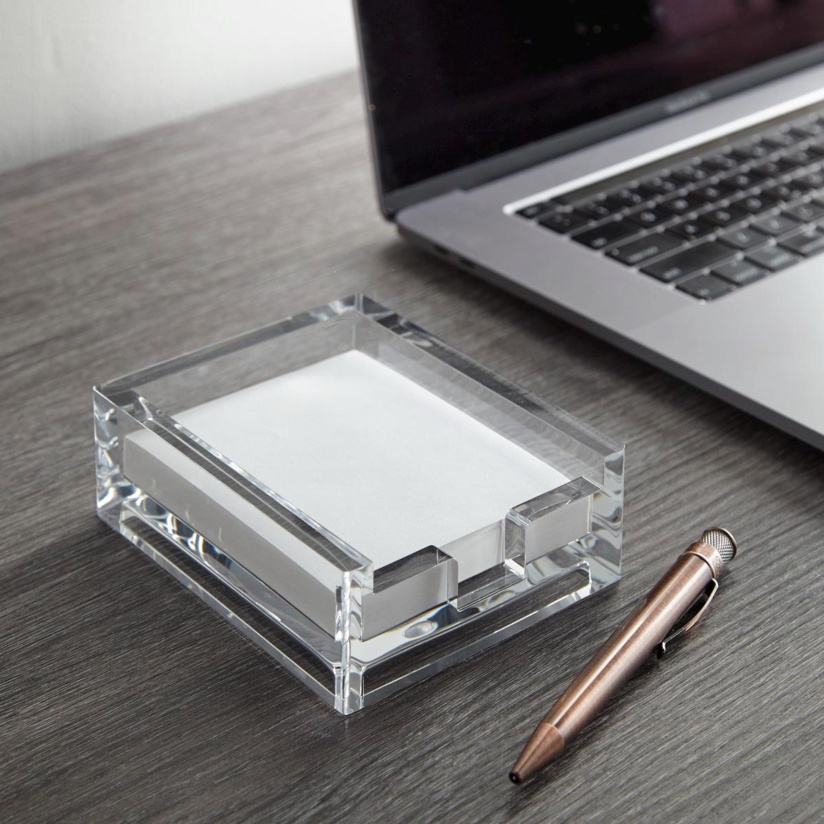 Notepad Holder Acrylic Desk Clear Paper Gift Modern